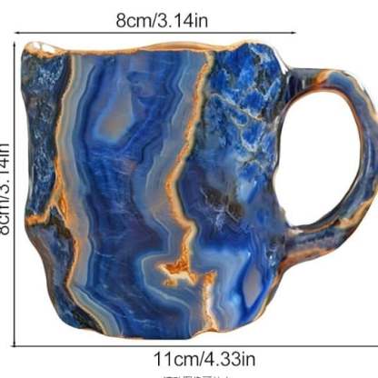 Coffee Cup Mineral Glass Insulated Microwave & Dishwasher Safe