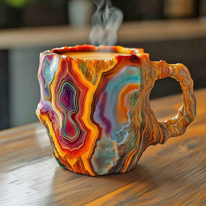 Coffee Cup Mineral Glass Insulated Microwave & Dishwasher Safe