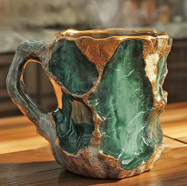 Coffee Cup Mineral Glass Insulated Microwave & Dishwasher Safe
