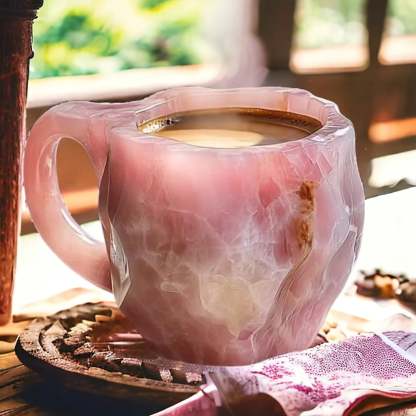 Coffee Cup Mineral Glass Insulated Microwave & Dishwasher Safe