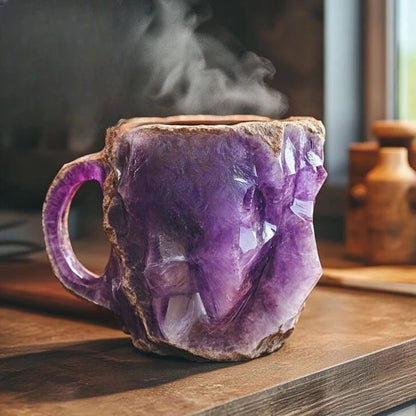 Coffee Cup Mineral Glass Insulated Microwave & Dishwasher Safe