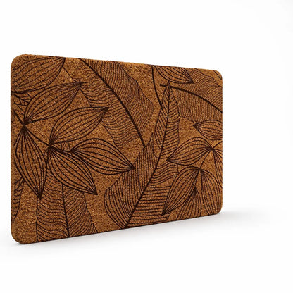 Coir Tree Motif Welcome Mat (Non-Slip Backing)