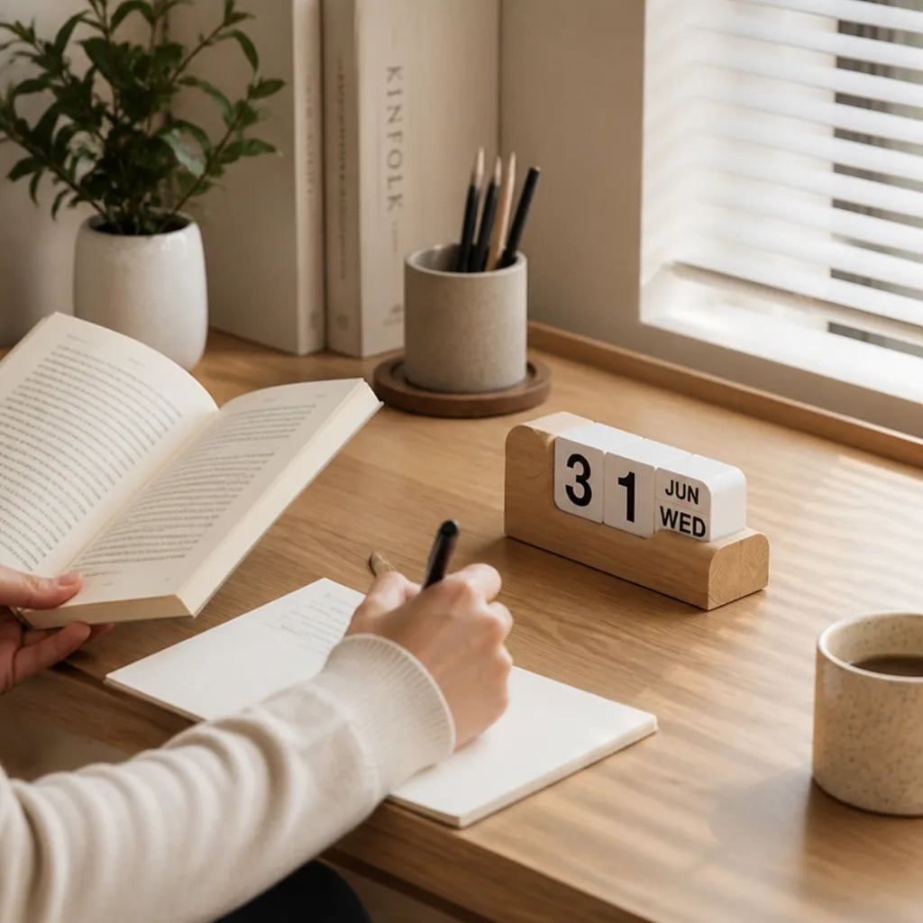 Compact Minimalist Block Design Home & Office Desk Calendar