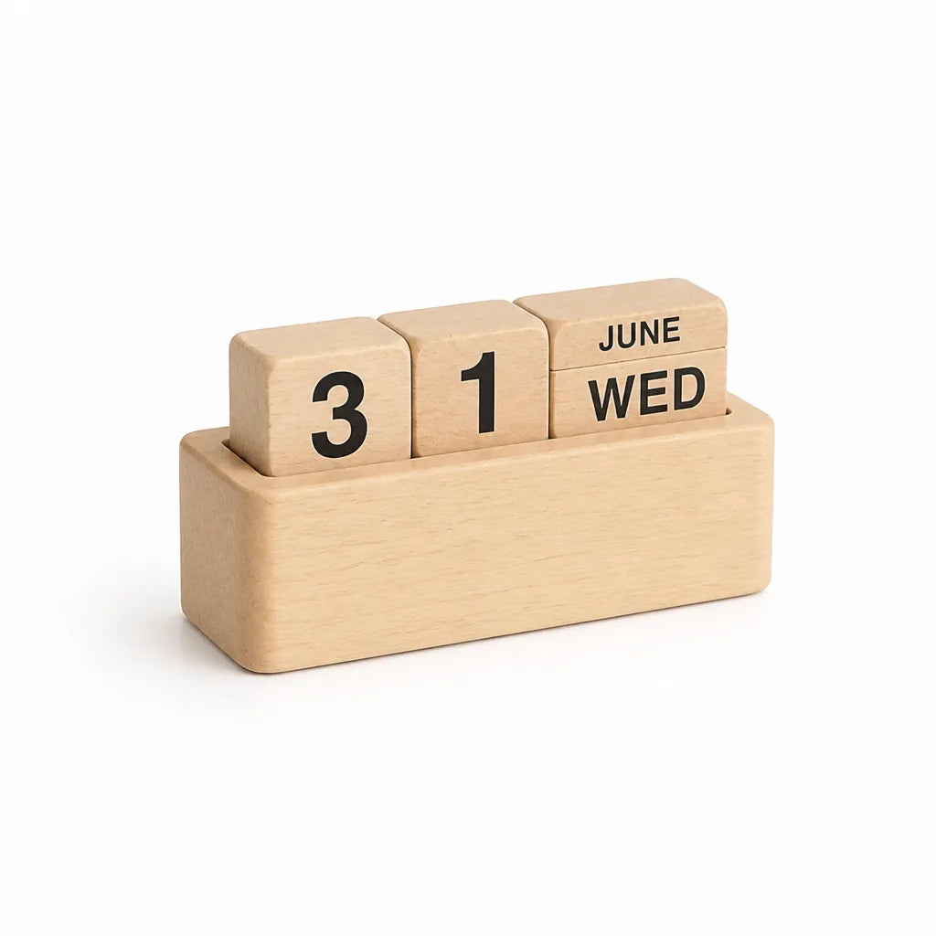 Compact Minimalist Block Design Home & Office Desk Calendar