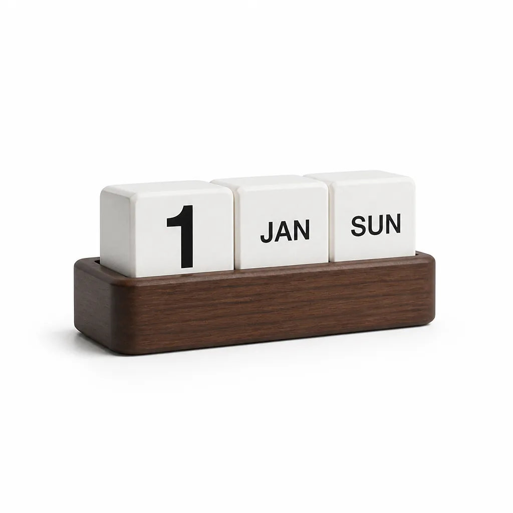 Compact Minimalist Block Design Home & Office Desk Calendar