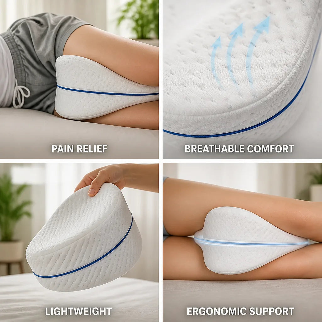 Contoured Leg Pillow Ergonomic Sciatica & Lower Back Support
