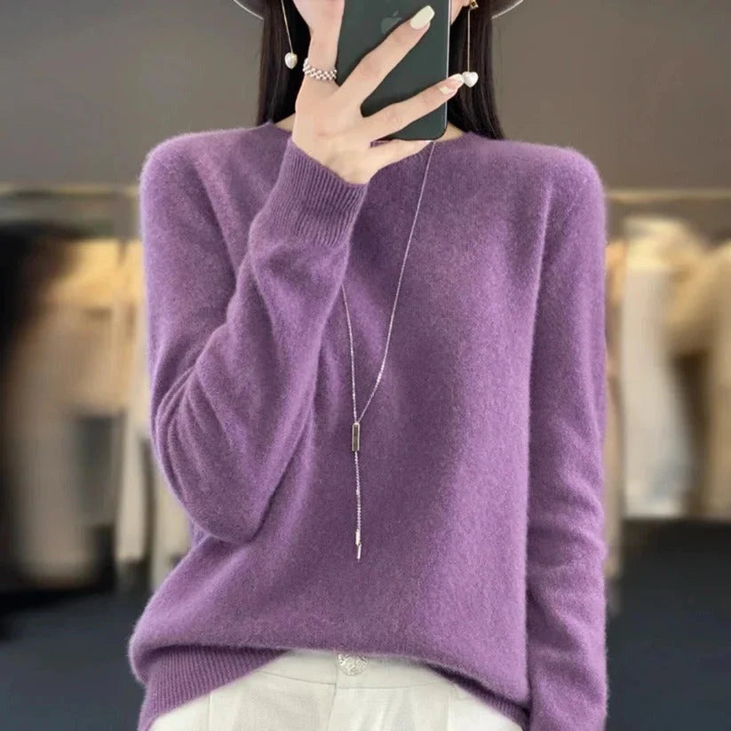 Crew Neck Sweater Slim Fit Lightweight Machine Washable