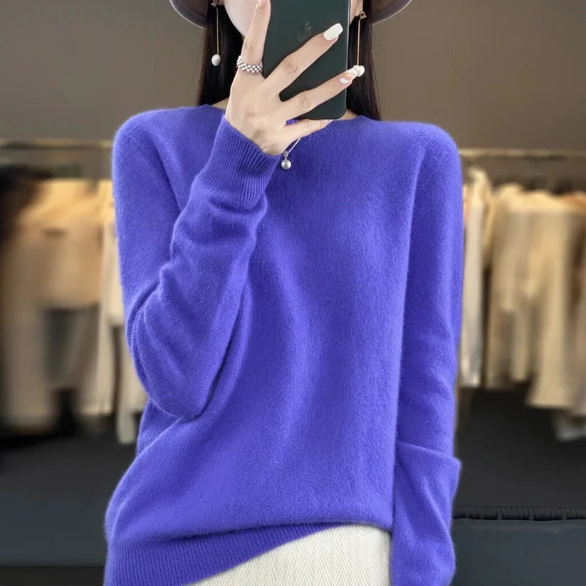 Crew Neck Sweater Slim Fit Lightweight Machine Washable