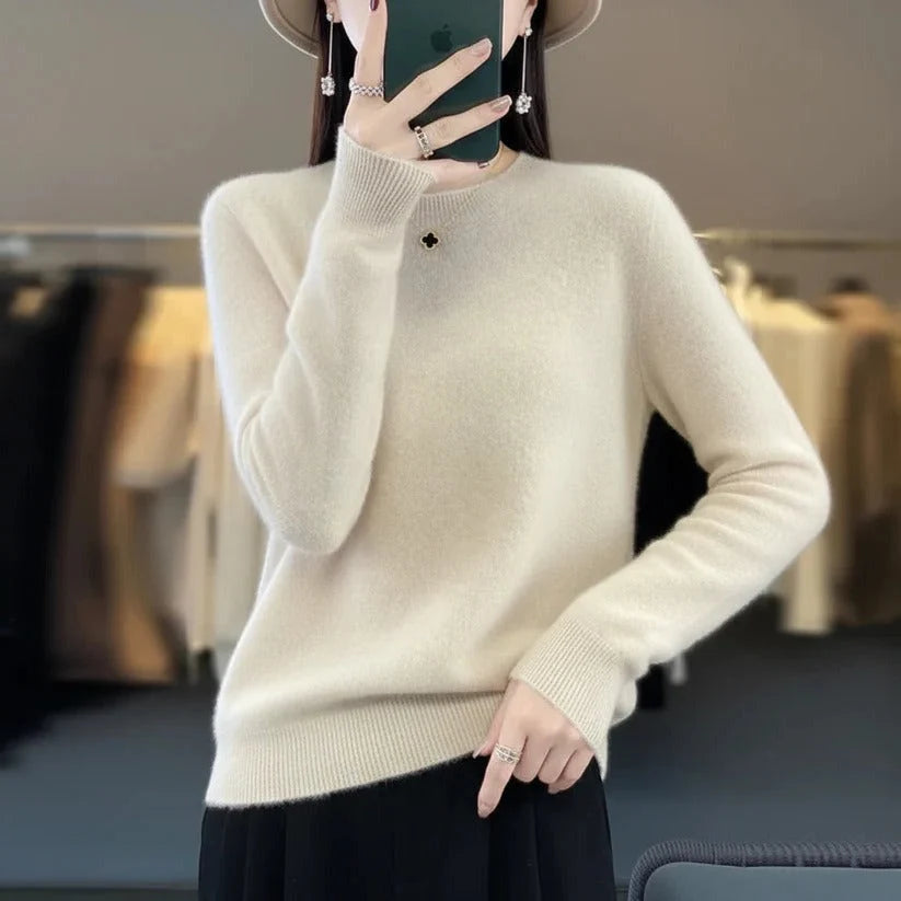 Crew Neck Sweater Slim Fit Lightweight Machine Washable