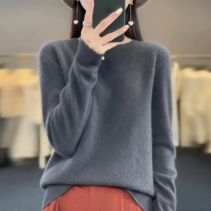 Crew Neck Sweater Slim Fit Lightweight Machine Washable