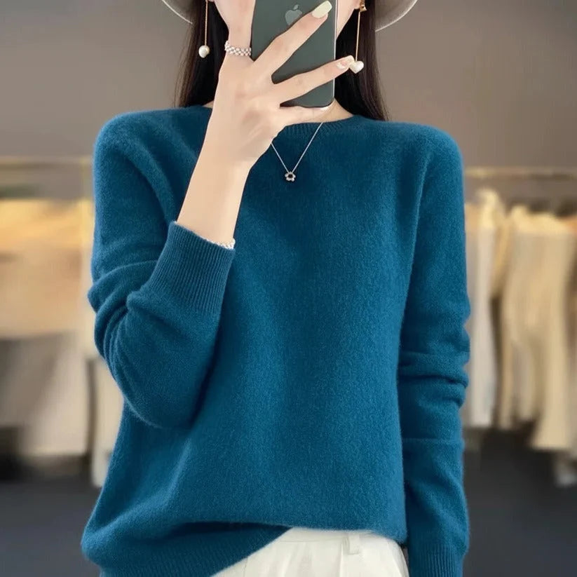 Crew Neck Sweater Slim Fit Lightweight Machine Washable