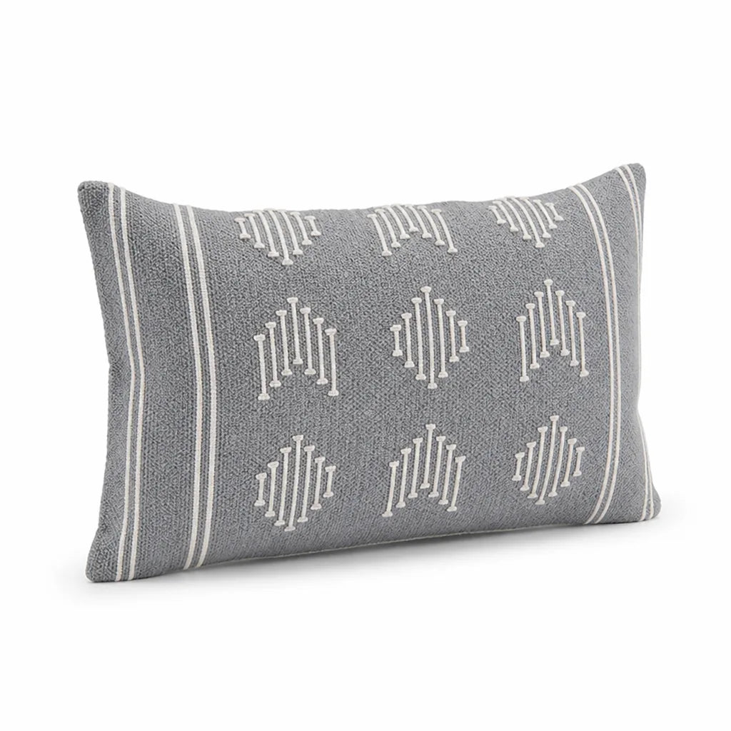 Cushion Cover Embroidered Geometric Woven Cotton Blend