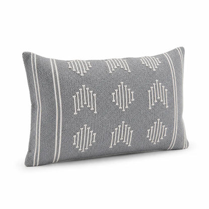 Cushion Cover Embroidered Geometric Woven Cotton Blend