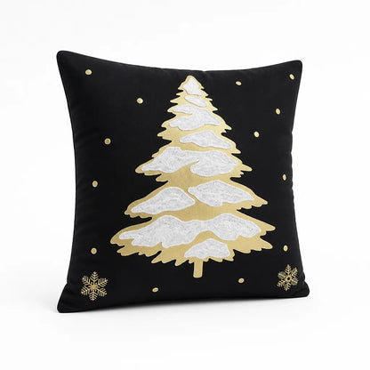 Cushion Cover Embroidered Tree Soft Microfiber Machine Washable