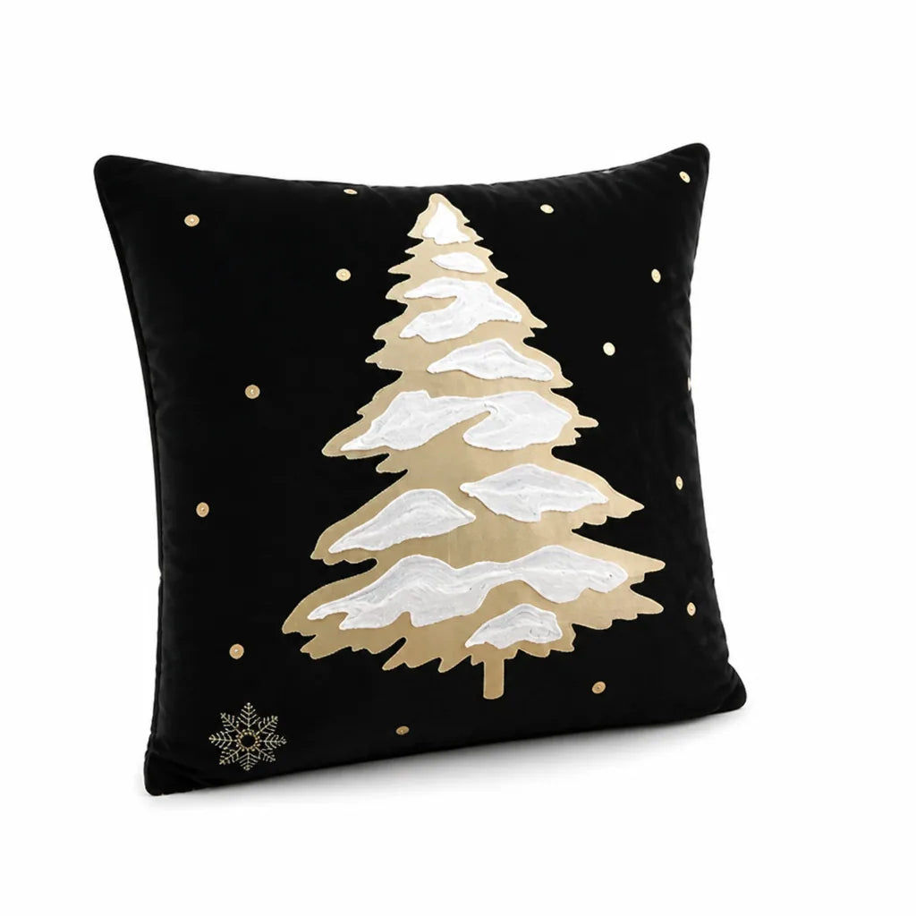 Cushion Cover Embroidered Tree Soft Microfiber Machine Washable