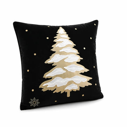 Cushion Cover Embroidered Tree Soft Microfiber Machine Washable