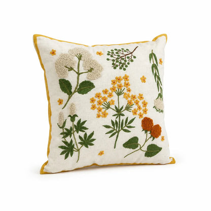 Cushion Cover Hand-Tufted Chenille Floral Hidden Zipper
