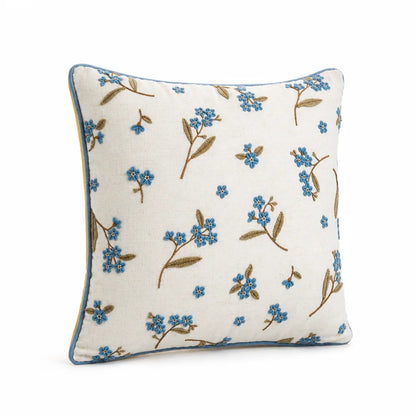 Cushion Cover Hand-Tufted Chenille Floral Hidden Zipper
