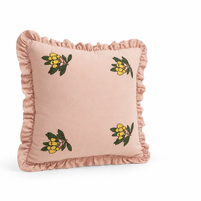 Cushion Cover Hand-Tufted Chenille Floral Hidden Zipper