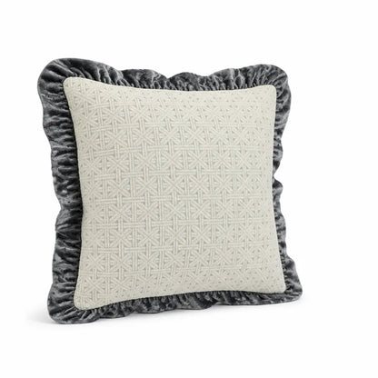 Cushion Cover Hand-Tufted Chenille Floral Hidden Zipper