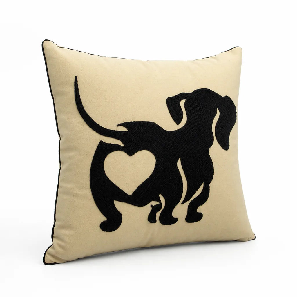 Cushion Cover Hand-Tufted Chenille Floral Hidden Zipper