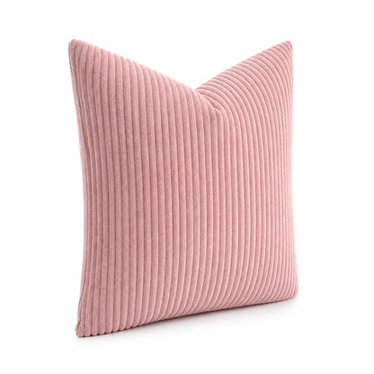 Cushion Cover Ribbed Striped Polyester Machine Washable
