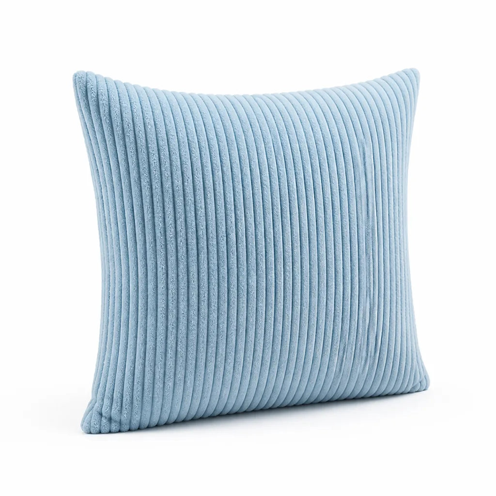 Cushion Cover Ribbed Striped Polyester Machine Washable