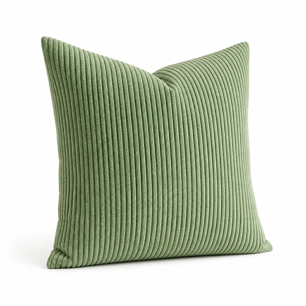Cushion Cover Ribbed Striped Polyester Machine Washable