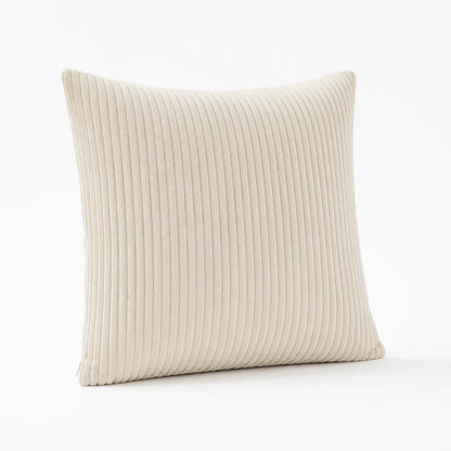 Cushion Cover Ribbed Striped Polyester Machine Washable