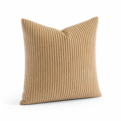 Cushion Cover Ribbed Striped Polyester Machine Washable