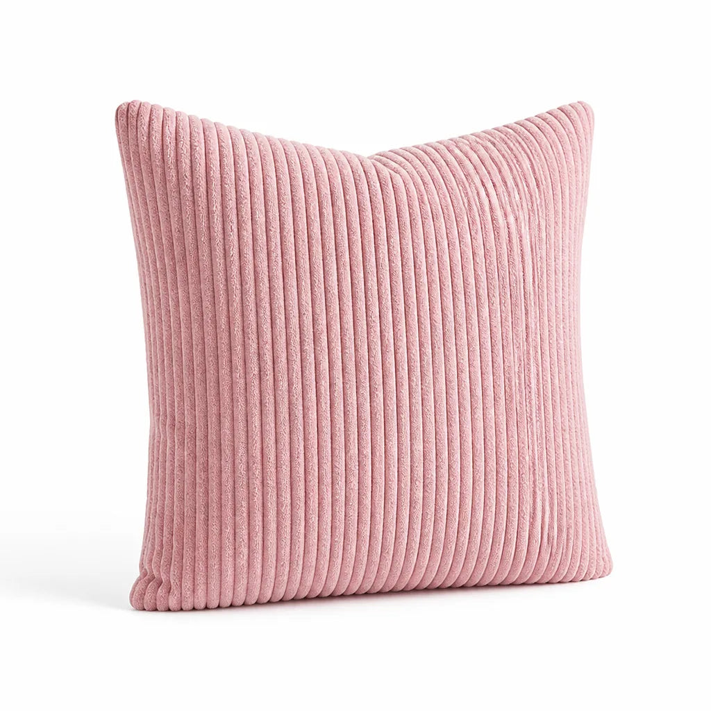 Cushion Cover Ribbed Striped Polyester Machine Washable