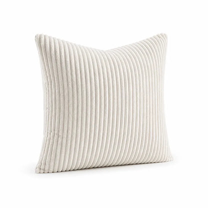 Cushion Cover Ribbed Striped Polyester Machine Washable