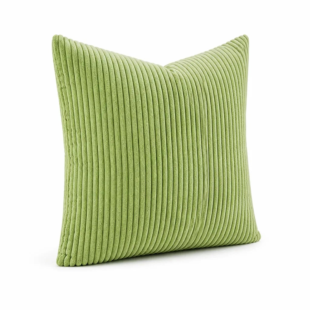 Cushion Cover Ribbed Striped Polyester Machine Washable