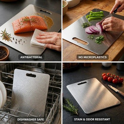Cutting Board Stainless Steel Antibacterial Dishwasher Safe