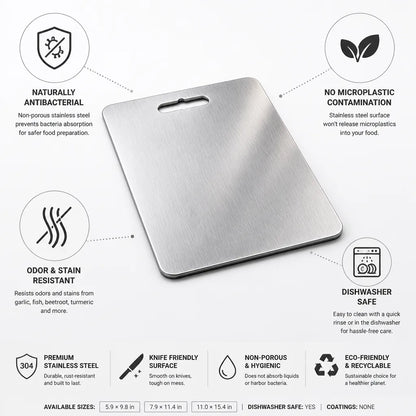 Cutting Board Stainless Steel Antibacterial Dishwasher Safe