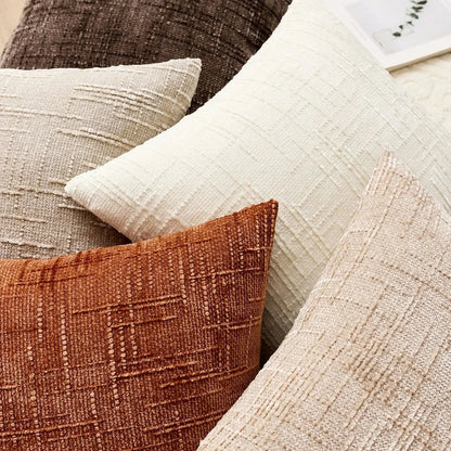 Decorative Cushion Cover Chenille With Bamboo Structure Multiple Sizes