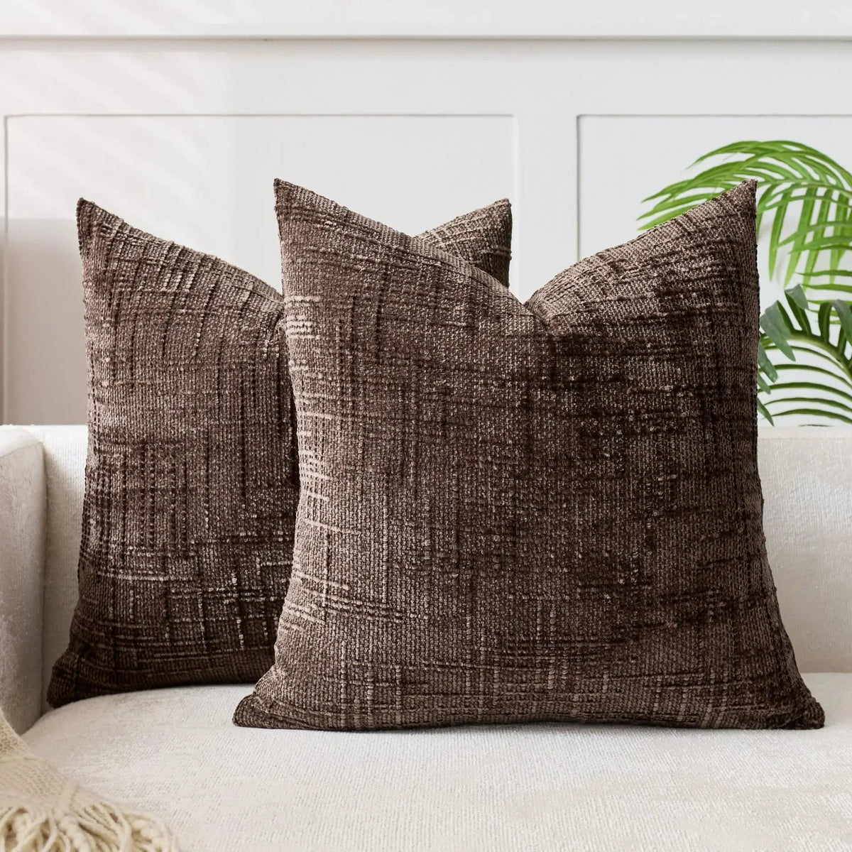 Decorative Cushion Cover Chenille With Bamboo Structure Multiple Sizes