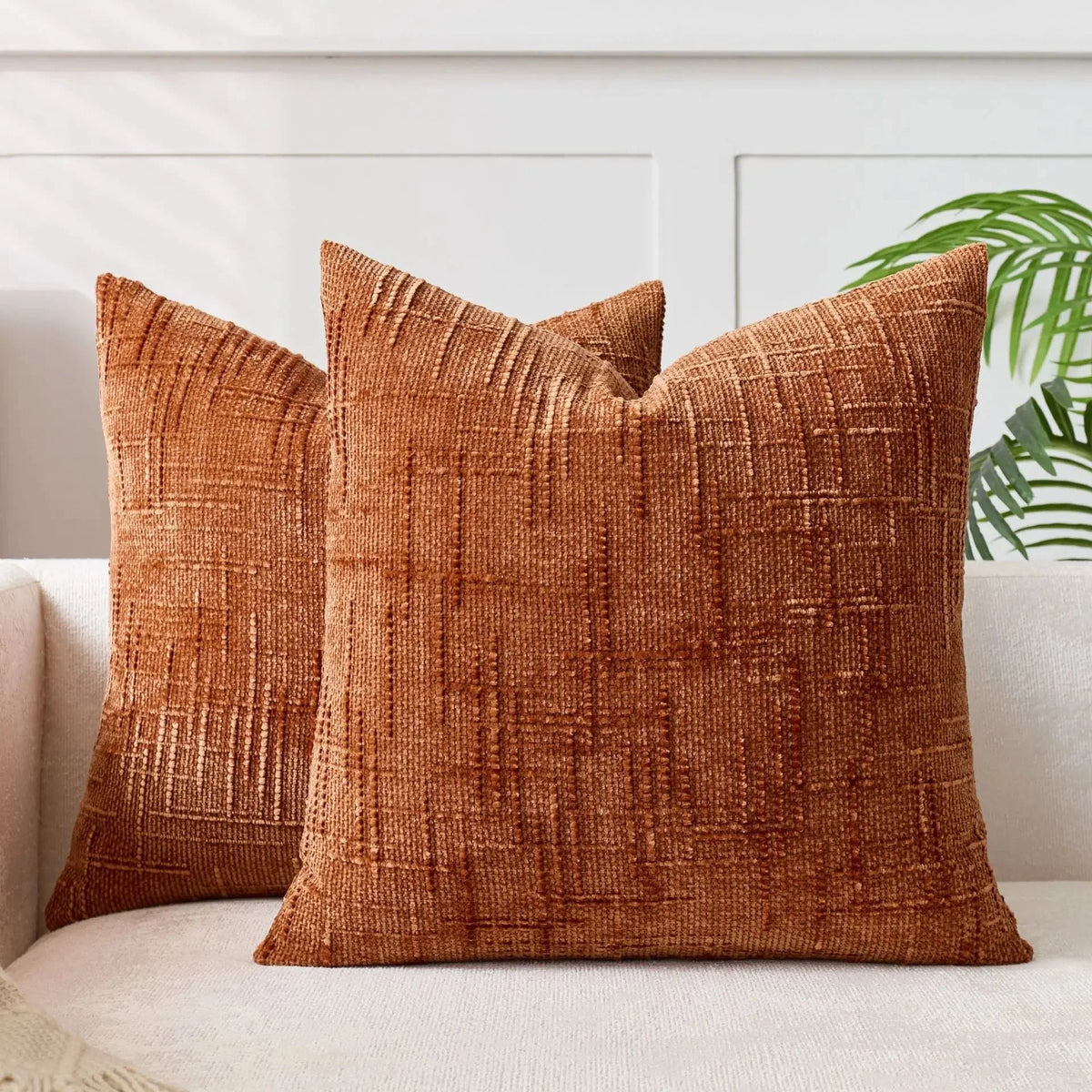 Decorative Cushion Cover Chenille With Bamboo Structure Multiple Sizes