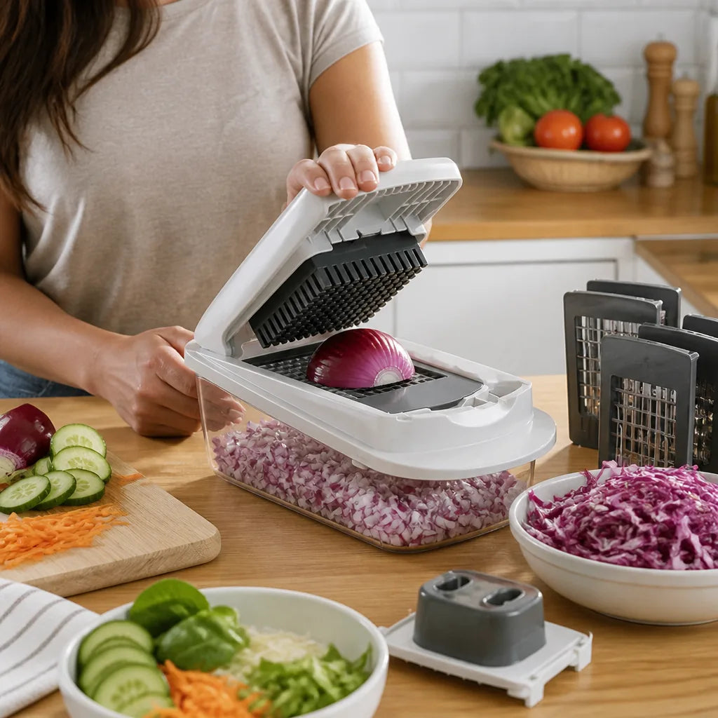 Dicing, Slicing, Julienne And Grating Vegetable Cutter
