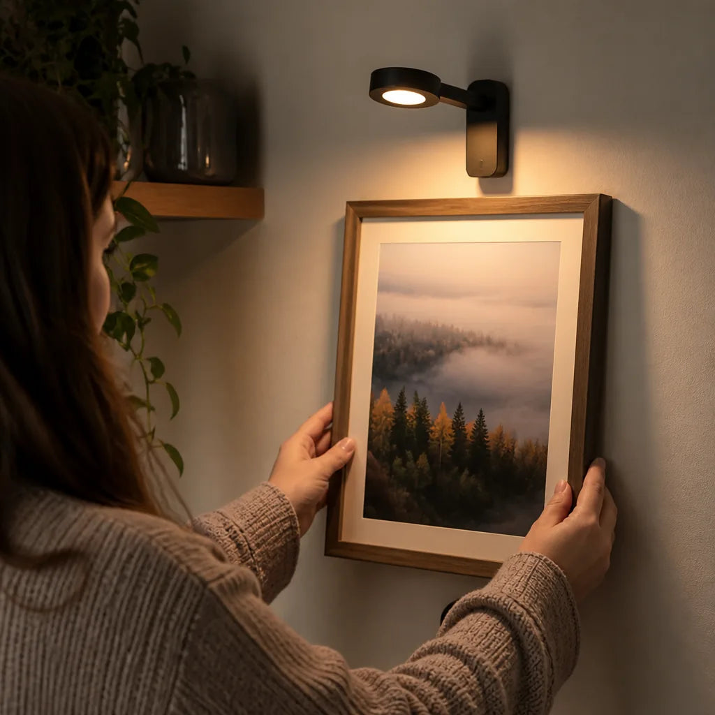 Dimmable Wireless Rechargeable LED Wall Light (360° Rotatable Head)
