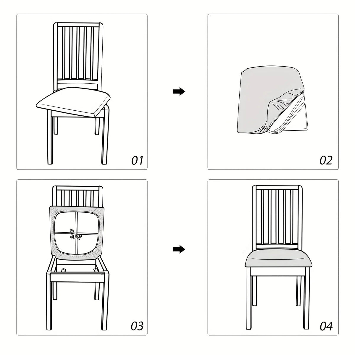Dining Chair Covers Stretch Fit Spill Protection