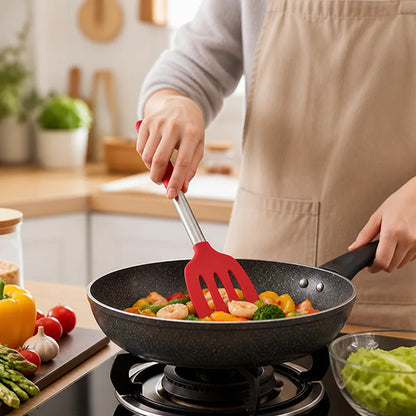 Dishwasher-Safe Silicone-Head Kitchen Utensil Set With Stainless Steel Handles (3-Piece)
