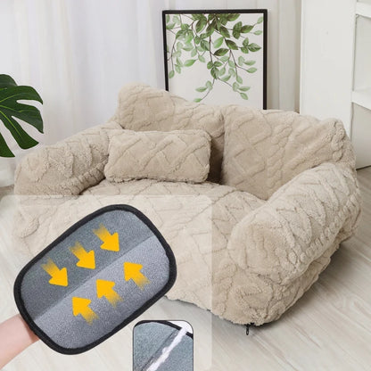 Dog Bed Raised Edge Bolster Soft Velour Premium Filling