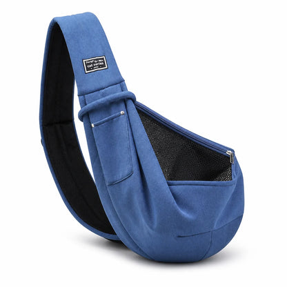 Dog Sling Carrier Ventilated Mesh & Cushioned Base