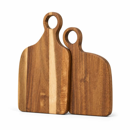Dual-Sided Solid Walnut Cutting Board Set (Set of 2)