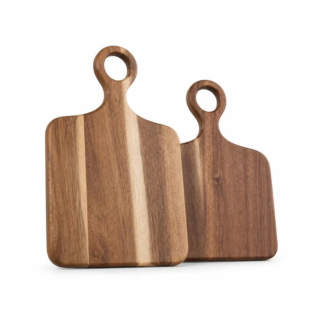 Dual-Sided Solid Walnut Cutting Board Set (Set of 2)
