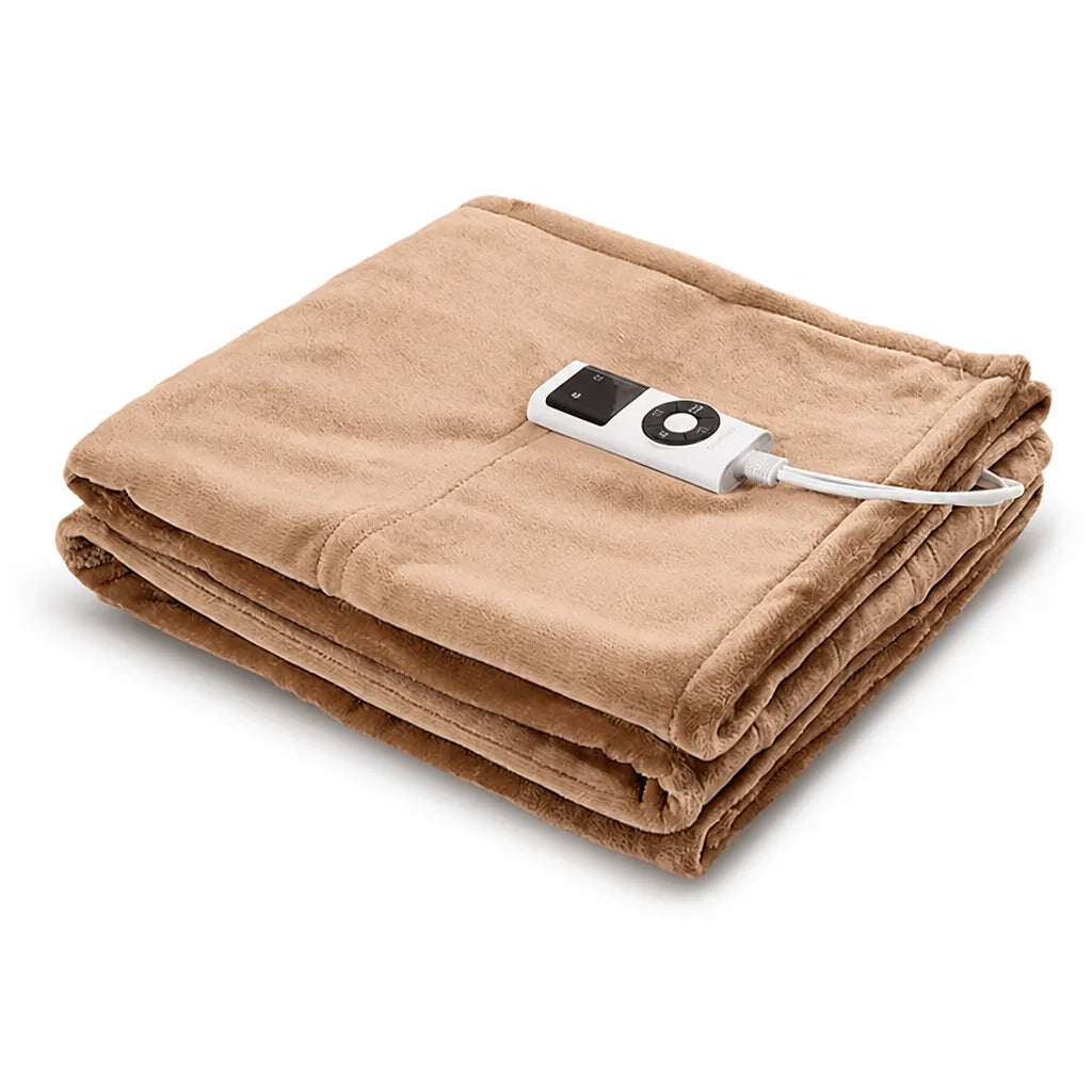 Electric Heated Blanket Teddy Fleece 9 Heat Settings