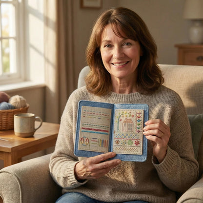 Embroidery Stitch Book Removable Linen Pages 106 Stitches