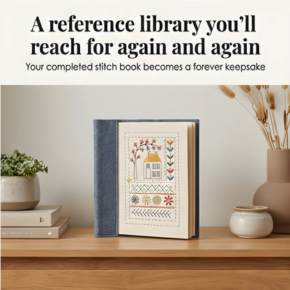 Embroidery Stitch Book Removable Linen Pages 106 Stitches