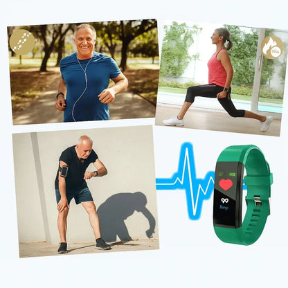 Fitness Tracker Fall Detection Continuous HR BP & SpO2